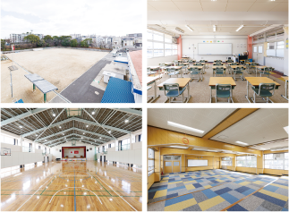 小中一貫校「志明館」の内観